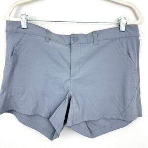 The North Face Women Nylon Stretch Active Shorts Size 12 Lightweight Hiking Gray